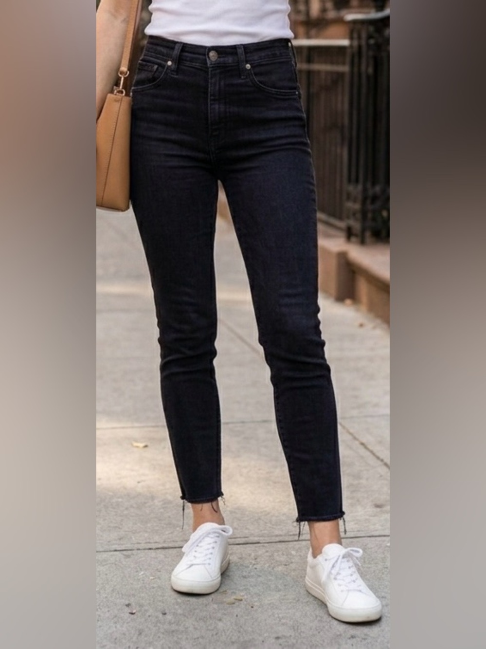 Citizens of Humanity, Rocket Crop High-Rise Skinny Jeans Black Size 24